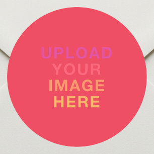 Sticker Rond Image de logo d'entreprise rouge