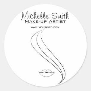 Sticker Rond Image de marque de l'icône de maquillage