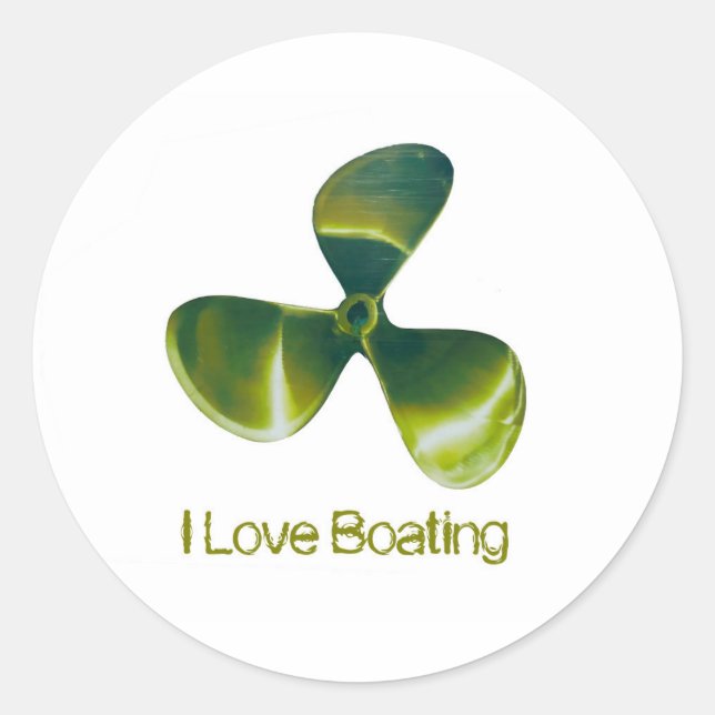 Sticker Rond Image d'hélice de bateau Classic-Round-Sticker-Glo (Devant)