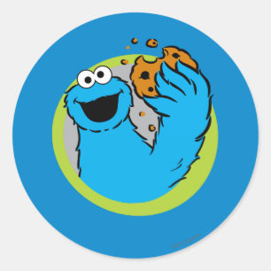 Sticker Rond Image du Monstre des Cookies