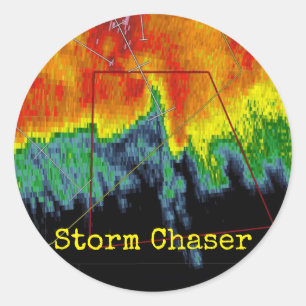 Sticker Rond Image radar Chaser Storm