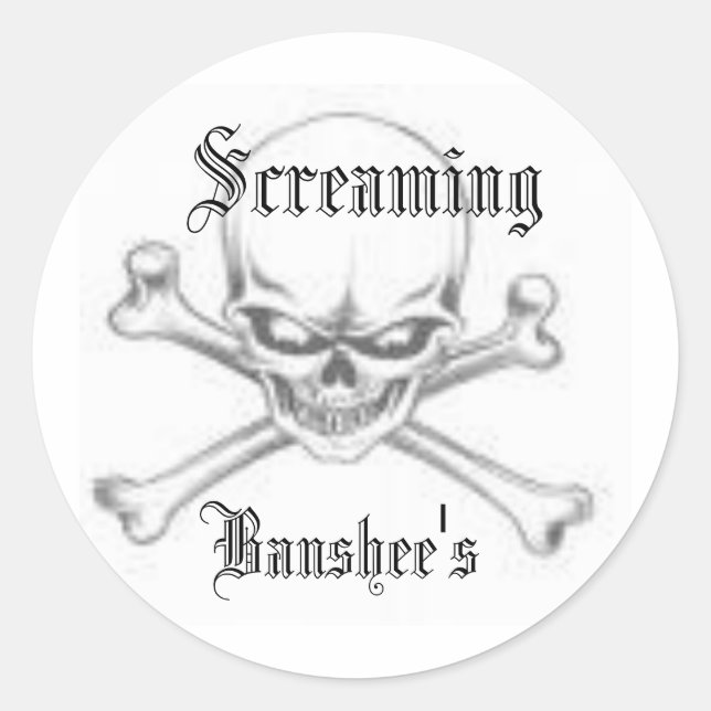 Sticker Rond images, hurler, Banshee's (Devant)