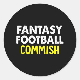 Sticker Rond Imaginaire Commissaire au football Funny Projet de