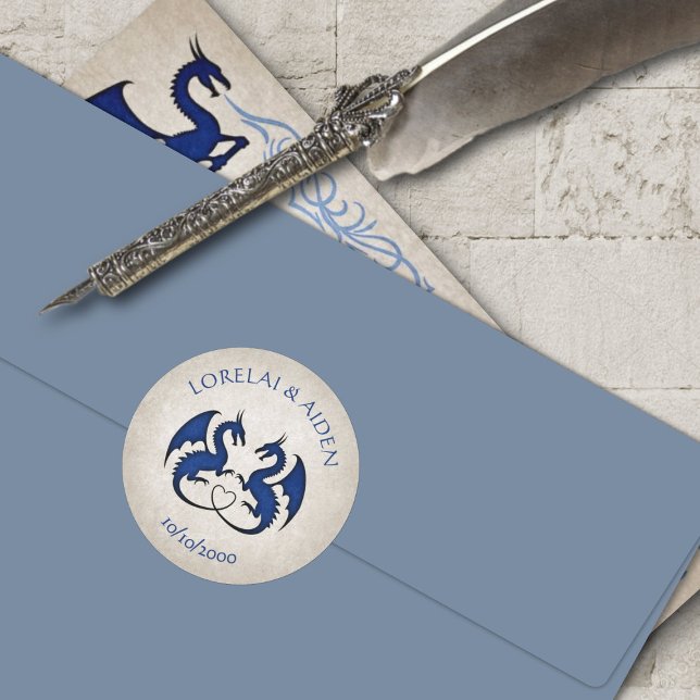 Sticker Rond Imaginaire Dragon Gamer (Créateur téléchargé)