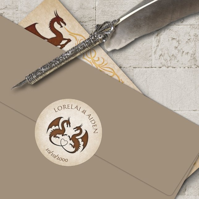 Sticker Rond Imaginaire Dragon Gamer (Créateur téléchargé)