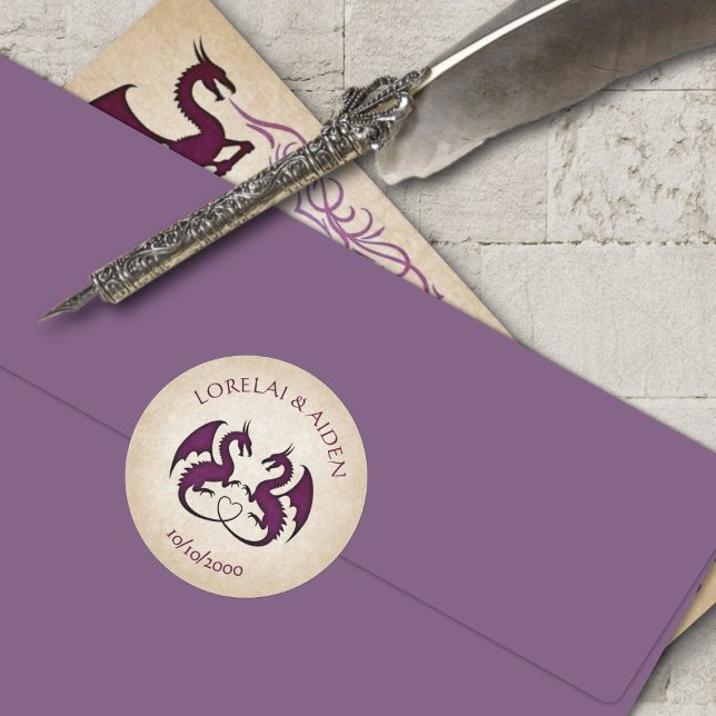 Sticker Rond Imaginaire Dragon Gamer (Créateur téléchargé)