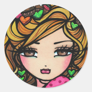Sticker Rond Imaginaire féerique Valentine "de Selena doux"