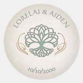 Sticker Rond Imaginaire médiéval Celtic Mariage