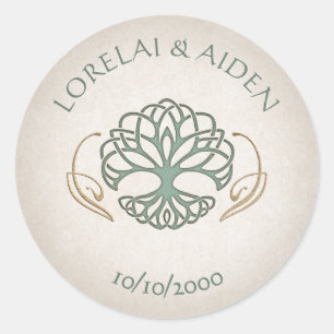 Sticker Rond Imaginaire médiéval Celtic Mariage