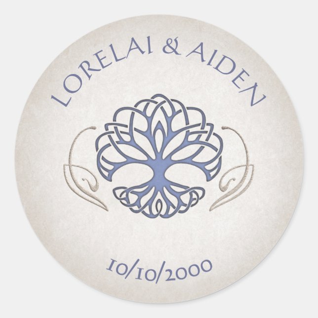 Sticker Rond Imaginaire médiéval Celtic Mariage (Devant)
