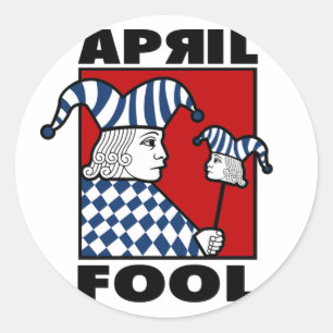 Sticker Rond Imbéciles d'avril