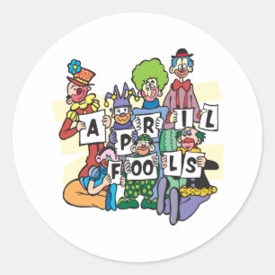 Sticker Rond Imbéciles d'avril