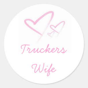 Sticker Rond IMG-chose, camionneurs, épouse