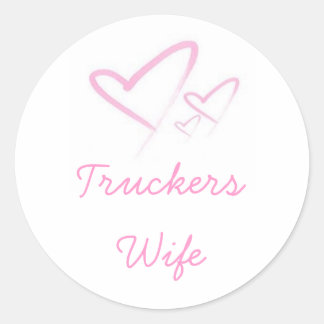 Sticker Rond IMG-chose, camionneurs, épouse