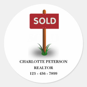 Sticker Rond Immobilier personnalisé de luxe vendu