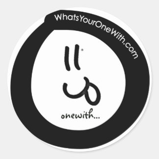 Sticker Rond imparfait, insouciant, fantaisiste "O" un avec...