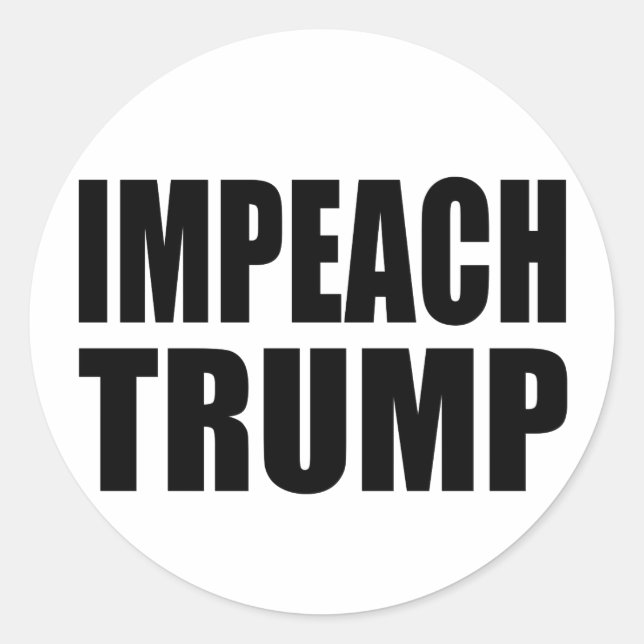 STICKER ROND "IMPEACH TRUMP" (Devant)