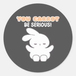 Sticker Rond Impossible d'être sérieux Carrot Edition - Bunny P