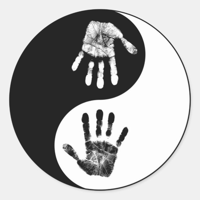 Sticker Rond Impression à la main Yin-Yang.jpg (Devant)