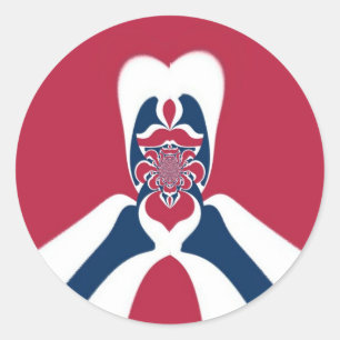 Sticker Rond Impression Abstraite E.T.