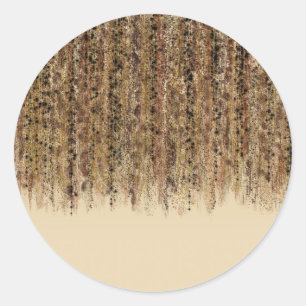 Sticker Rond Impression Abstraite Glamour Safari Exotique Moder