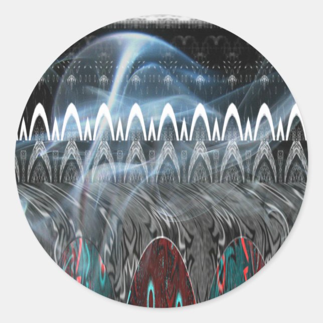 Sticker Rond Impression artistique Abstraite remarquable (Devant)