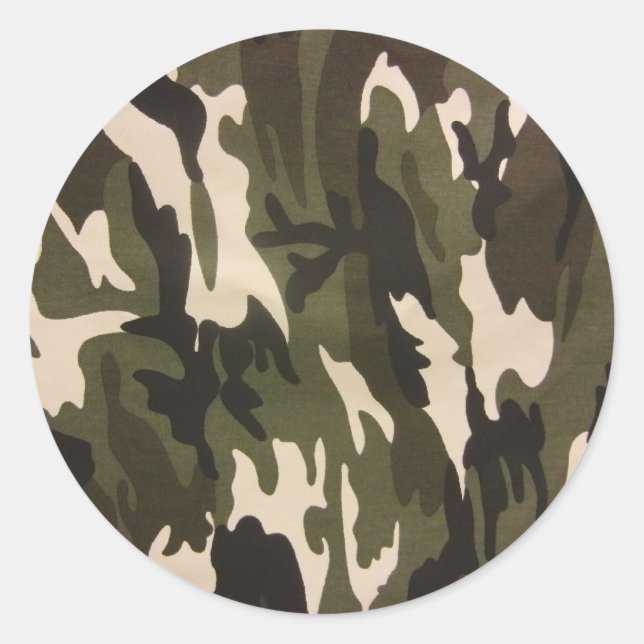 Sticker Rond Impression Camo (Devant)