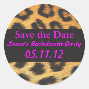 Sticker Rond Impression Cheetah