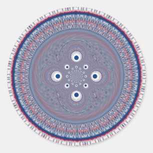 Sticker Rond Impression d'art de conception radiale