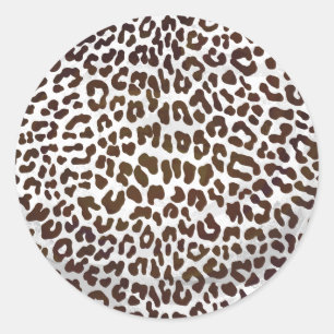 Sticker Rond Impression de chocolat léopard