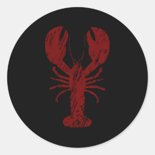 Sticker Rond Impression de homard