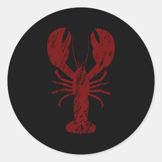 Sticker Rond Impression de homard (Devant)