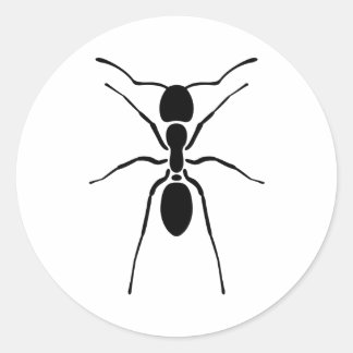 Sticker Rond Impression de la fourmi noire personnalisée