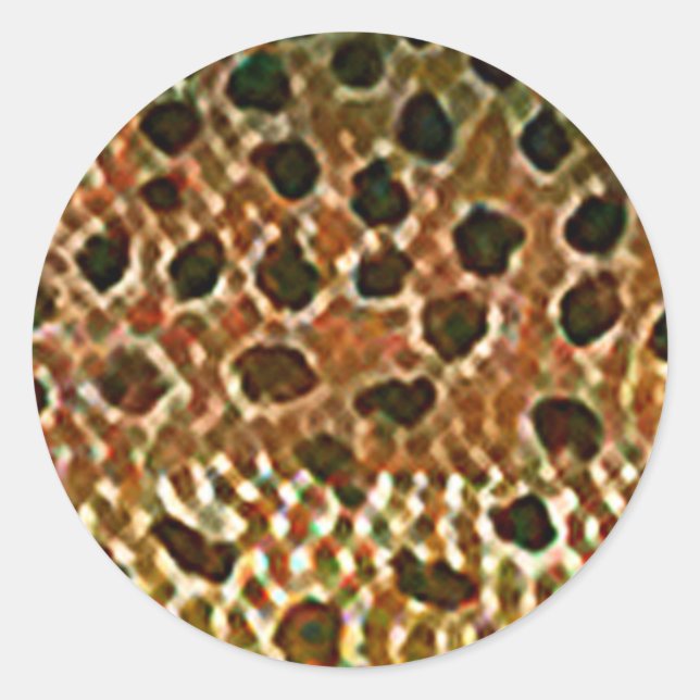 Sticker Rond Impression de la peau de poisson de truite Brown (Devant)