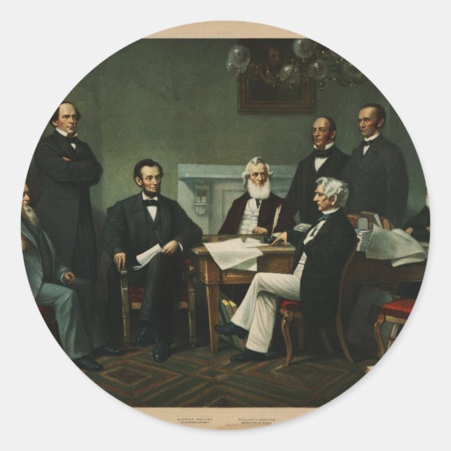 Sticker Rond [Impression de l'armoire de Lincoln basée sur Carp (Devant)