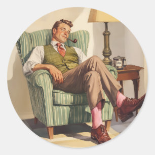 Sticker Rond Impression de toile étirée