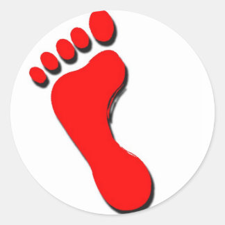 Sticker Rond Impression du pied de l'enfant
