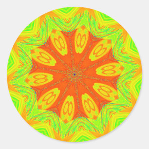 Sticker Rond Impression Motif Samba