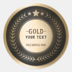 Sticker Rond IMPRESSION PERSONNALISÉE DO-IT-YOURSELF MEDAL Gol