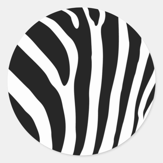 STICKER ROND IMPRESSION ZEBRA (Devant)