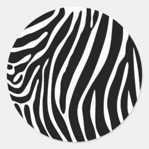 Sticker Rond Impression Zebra