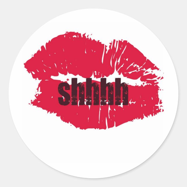 STICKER ROND IMPRIMER LES LÈVRES CHAUDES (Devant)