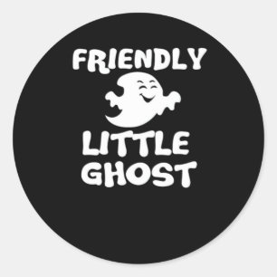 Sticker Rond Imprimer Little Boo Halloween