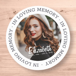 Sticker Rond In Love Memory Memorial Photo personnalisée modern