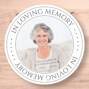 Sticker Rond In Love Memory Memorial Simple Photo élégante