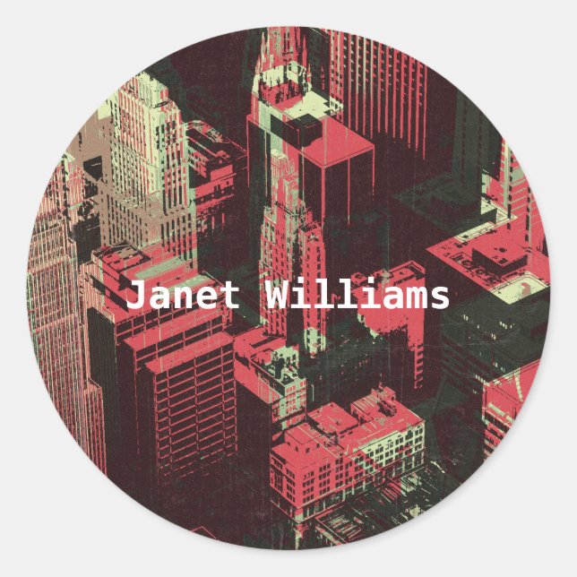 Sticker Rond In the city (Devant)