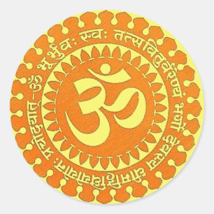 STICKER ROND INCANTATION D'OM