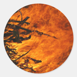 Sticker Rond Incendie