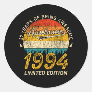 Sticker Rond Incroyable depuis 1994 édition limitée Cadeau d'an