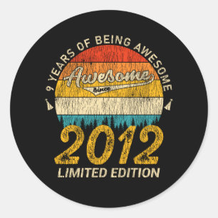 Sticker Rond Incroyable depuis 2012 Edition limitée Cadeau d'an